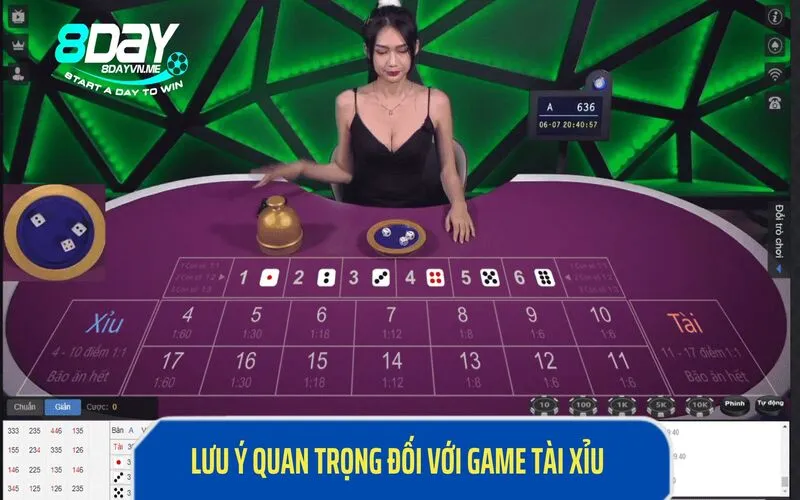 Lưu ý quan trọng cần ghi nhớ để chinh phục game Tài Xỉu